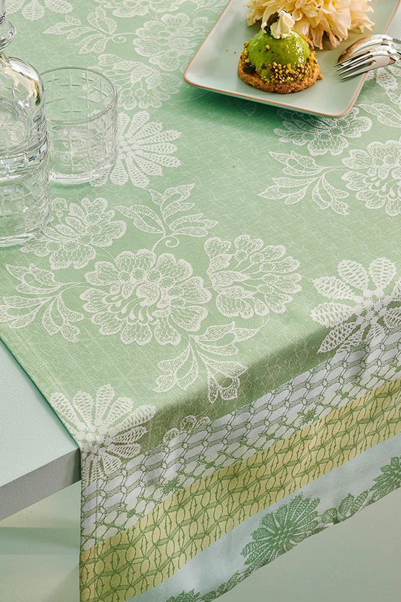 Garnier-Thiebaut Mille Lace Runner 22"x61" Amande