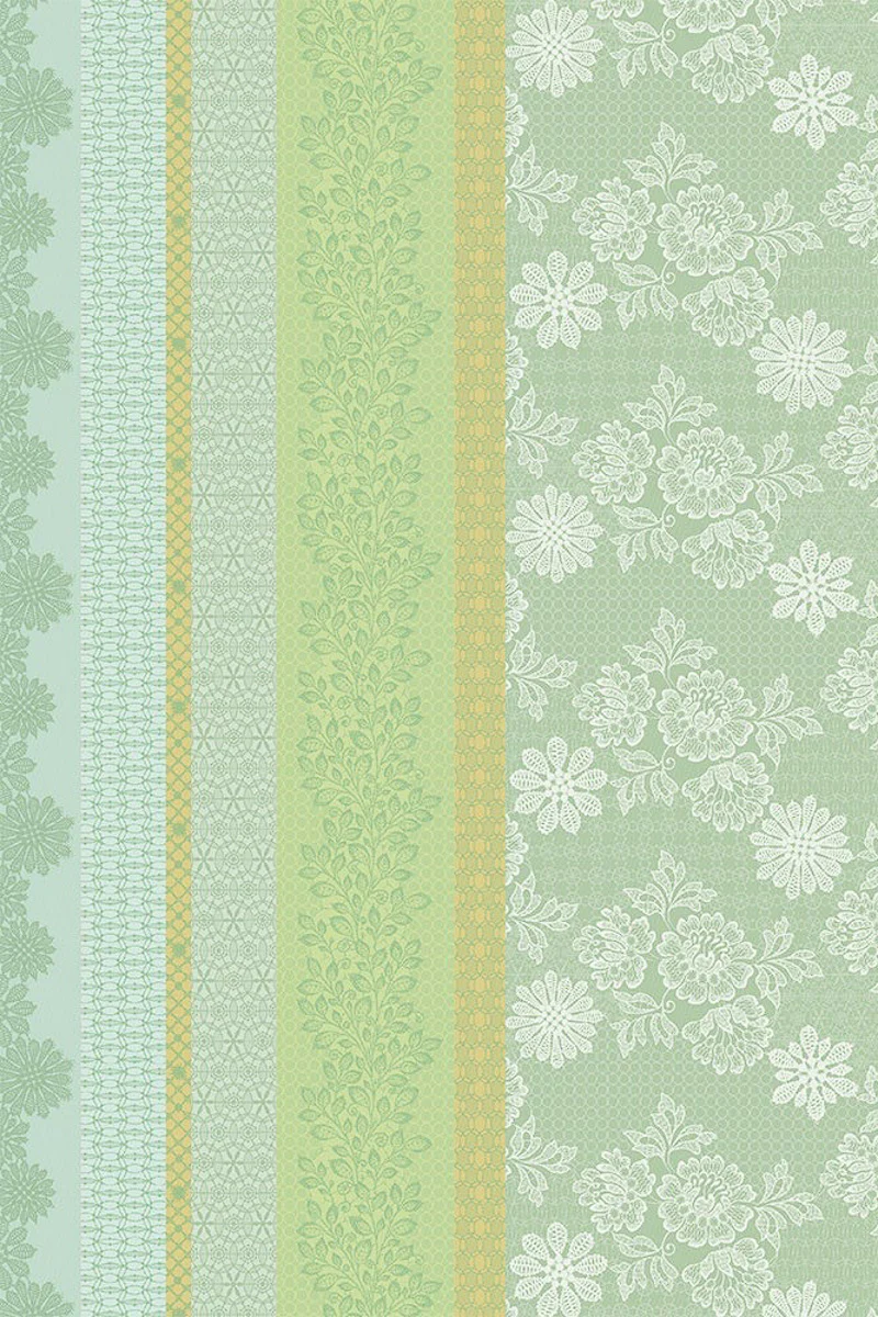 Garnier-Thiebaut Mille Lace Tablecloth 61"x102" Amande - Image 3
