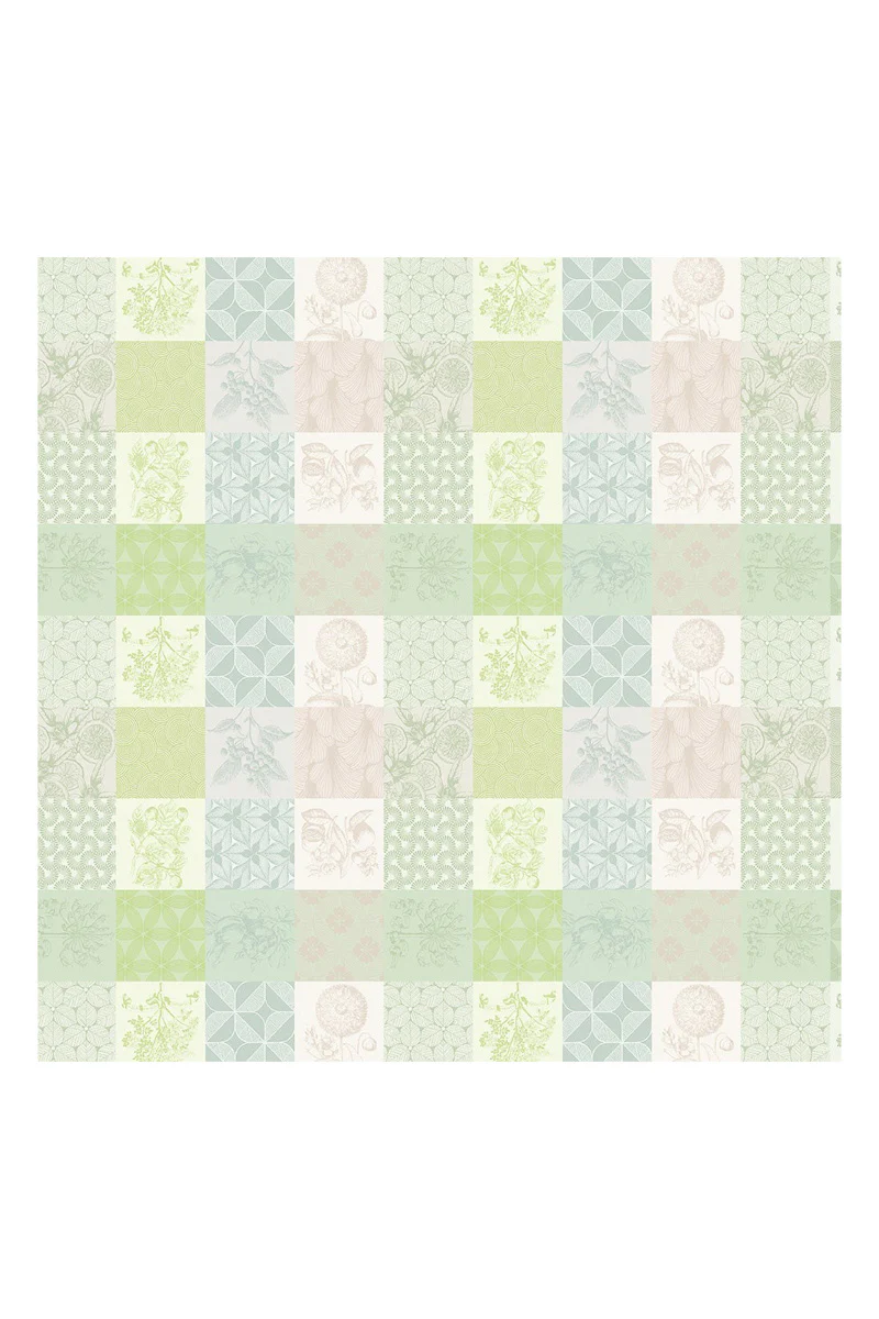 Garnier-Thiebaut Mille Parfums Tablecloth 71"x71" Verde - Image 4