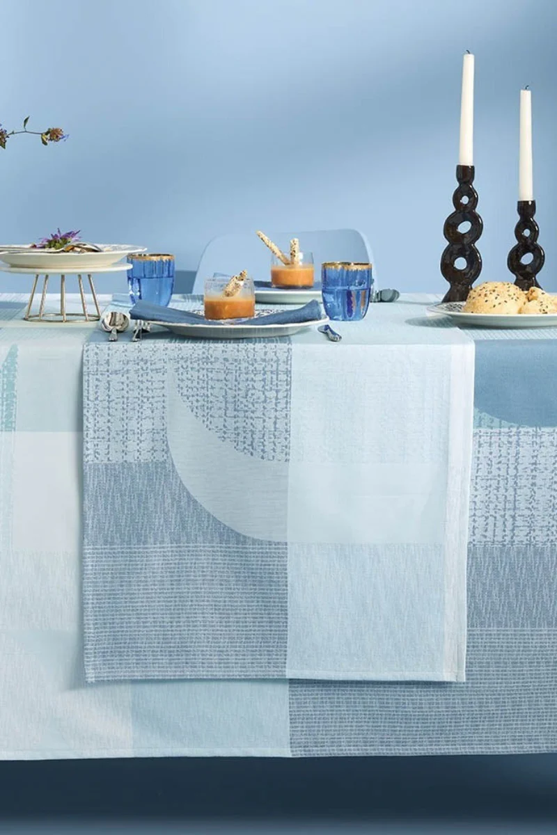 Garnier-Thiebaut Mille Textures Runner 22"x71" Bleu