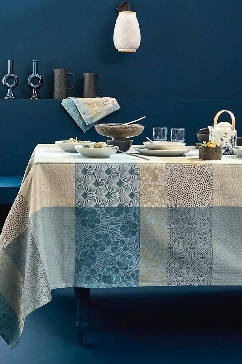 Garnier-Thiebaut Mille Zen Tablecloth 71"x98" Ecume - Image 3