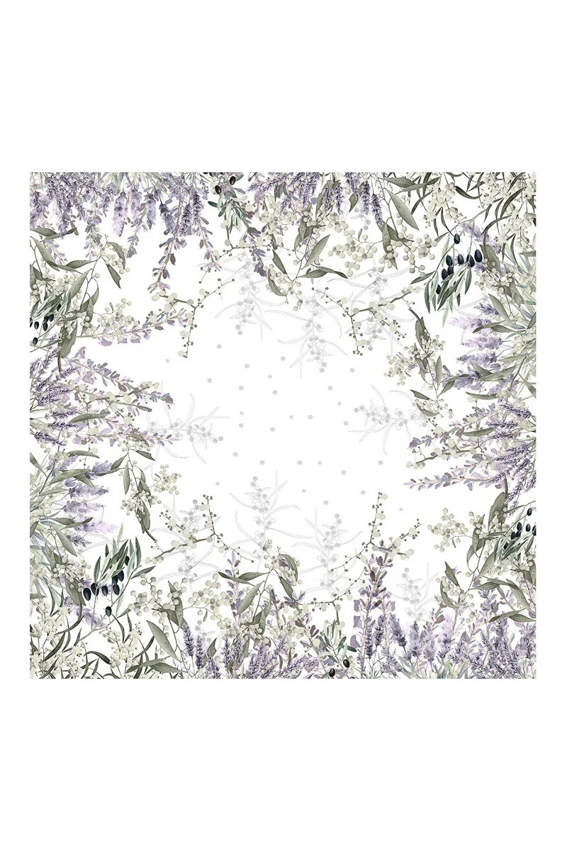 Garnier-Thiebaut Parfum De Lavande Tablecloth 61"x61" Mauve - Image 4