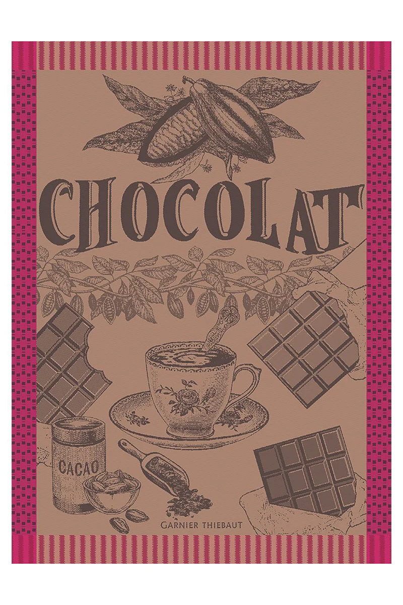 Garnier-Thiebaut Tasse De Chocolat Fuchsia Kitchen Towel - Image 2