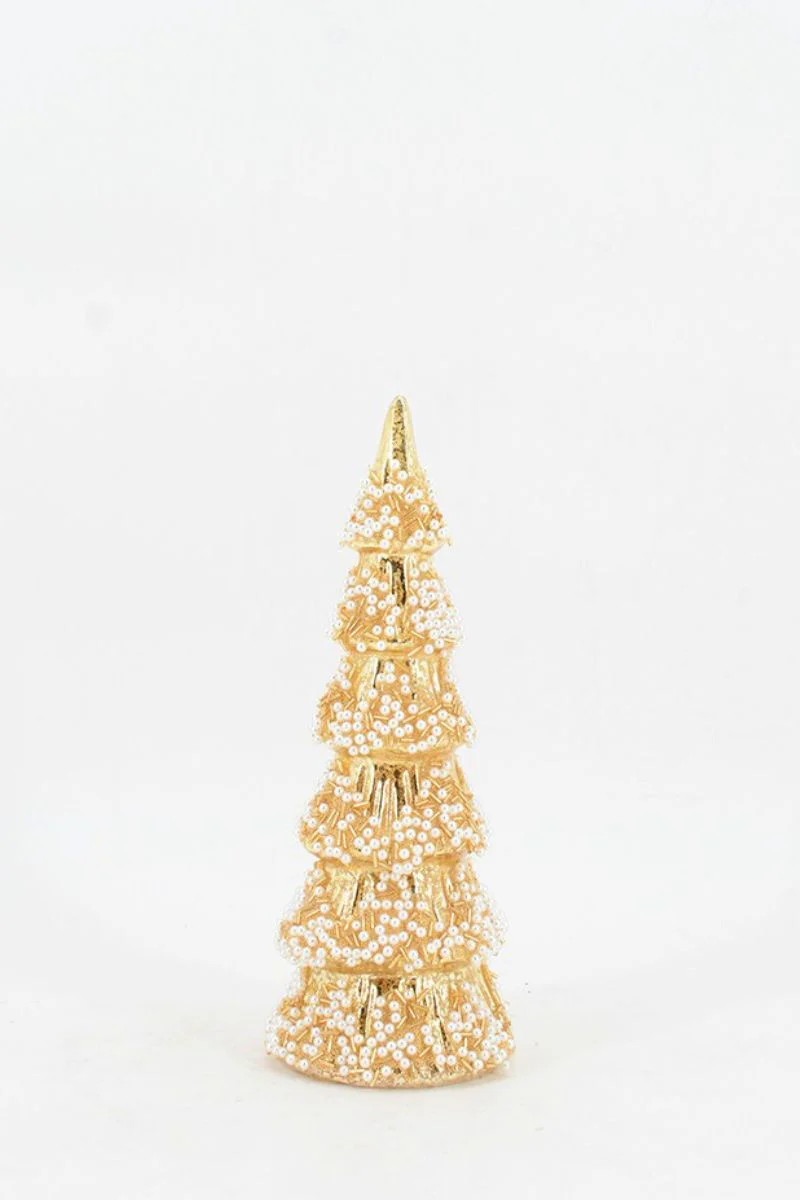 Glass Christmas Tree 3.54"x10.24" Gold