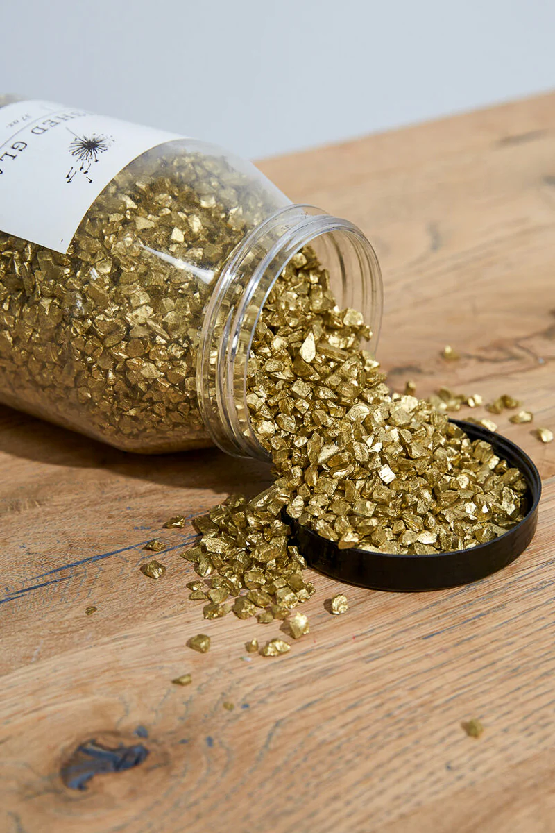 Crushed Glass Fine 37 oz Gold