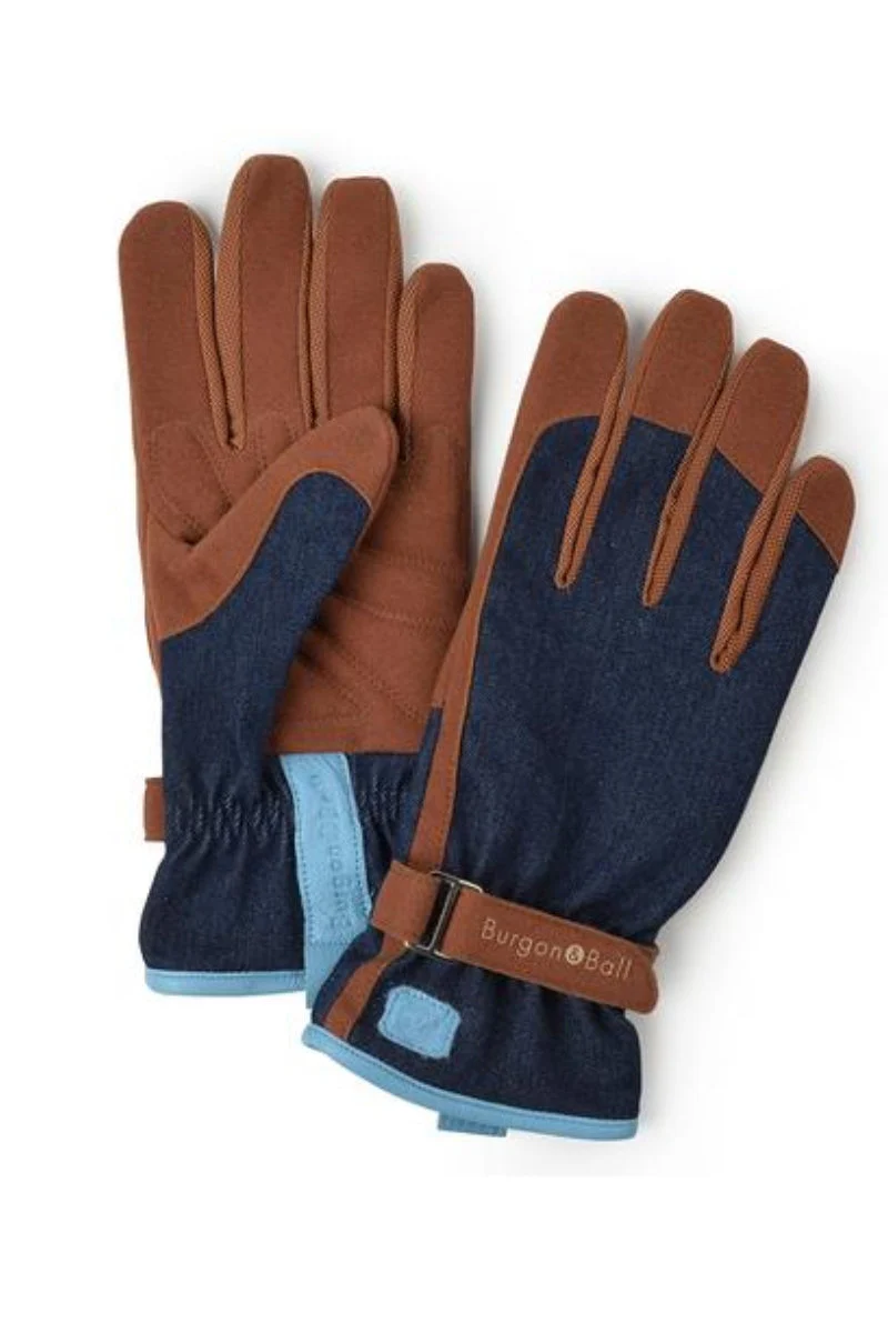 Burgon & Ball Denim Gloves Small/Medium