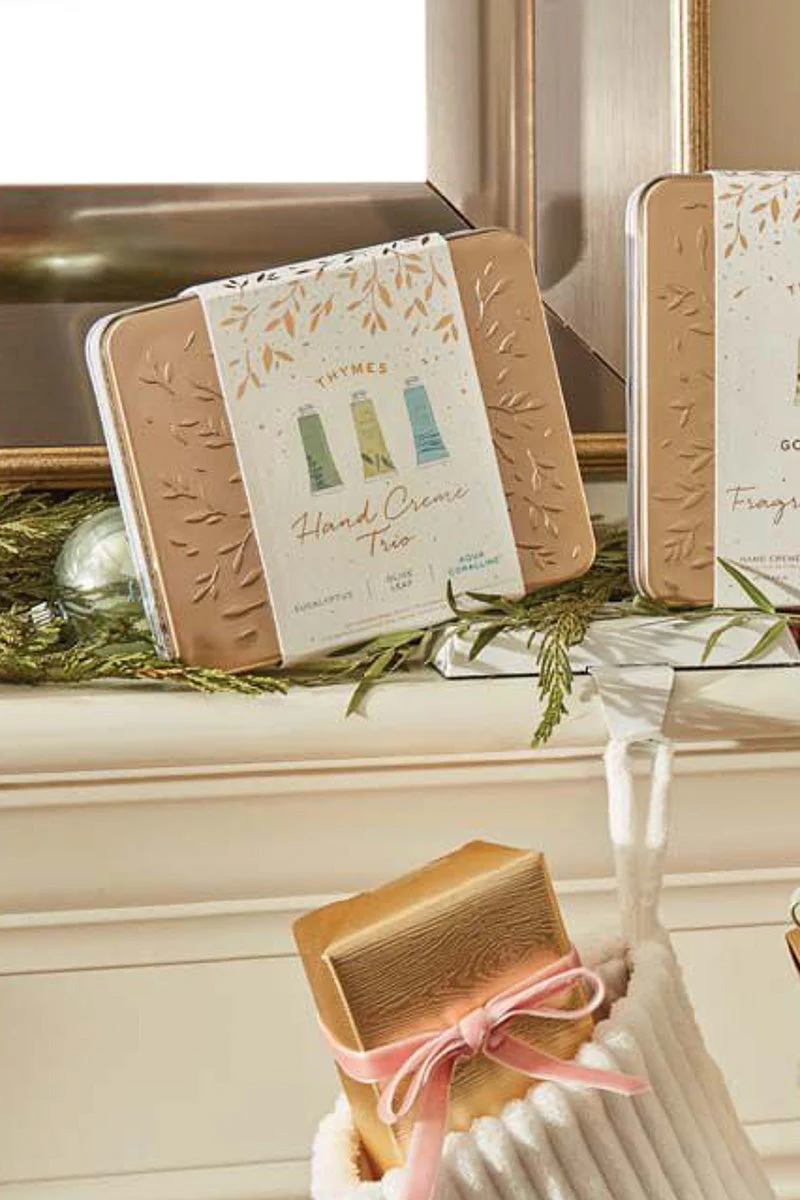 Thymes Eucalyptus, Olive Leaf & Aqua Coralline Hand Cream Trio - Image 2