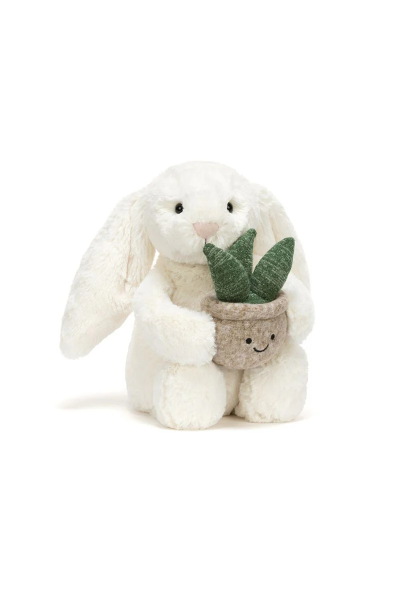 Jellycat Cream Bunny with Plant