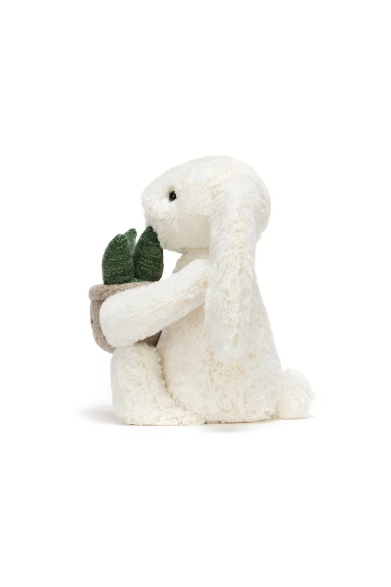 Jellycat Cream Bunny with Plant - Image 3