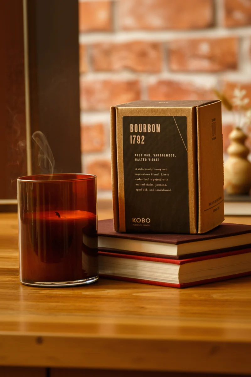 KOBO Bourbon 1792 Woodblock Candle 15 oz