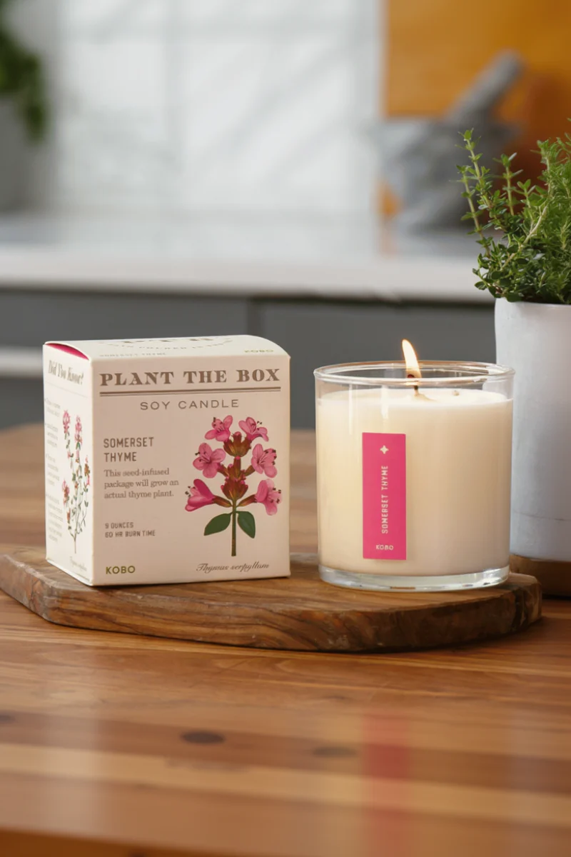 KOBO Somerset Thyme Plant the Box Candle 9 oz