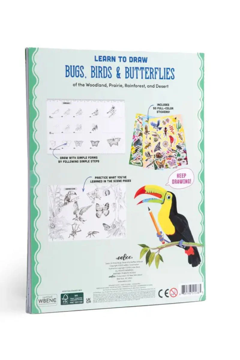 Learn to Draw Bugs, Birds, & Butterflies With Stickers - Image 2