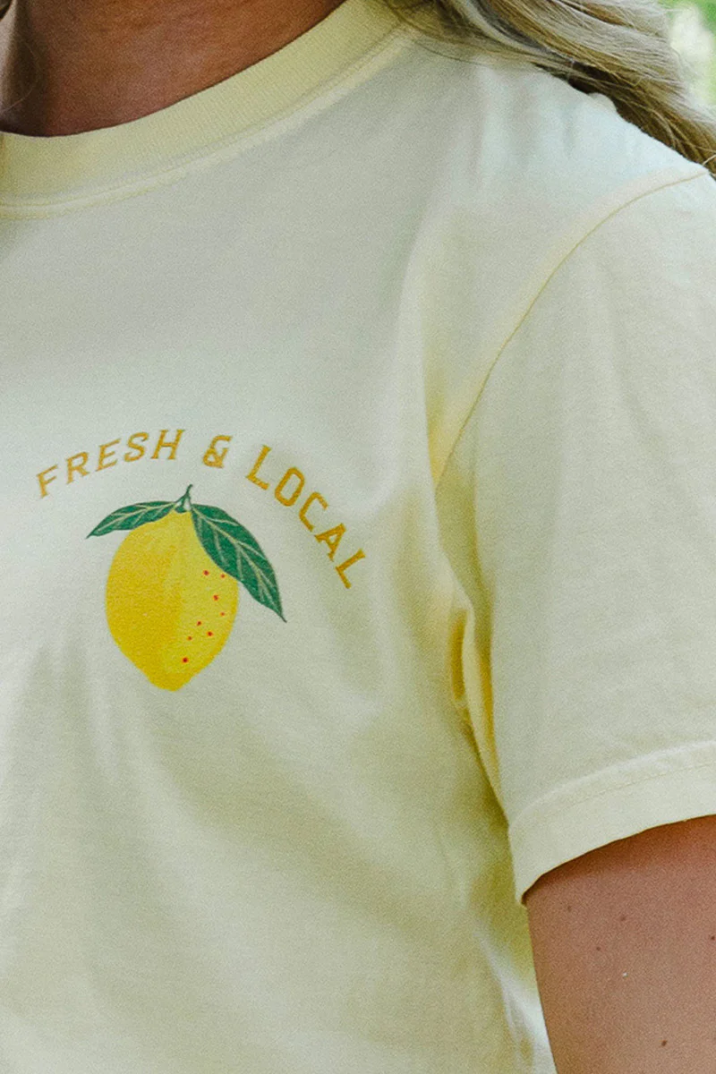 Lemon Farmers Market Tee Large Butter - Image 2