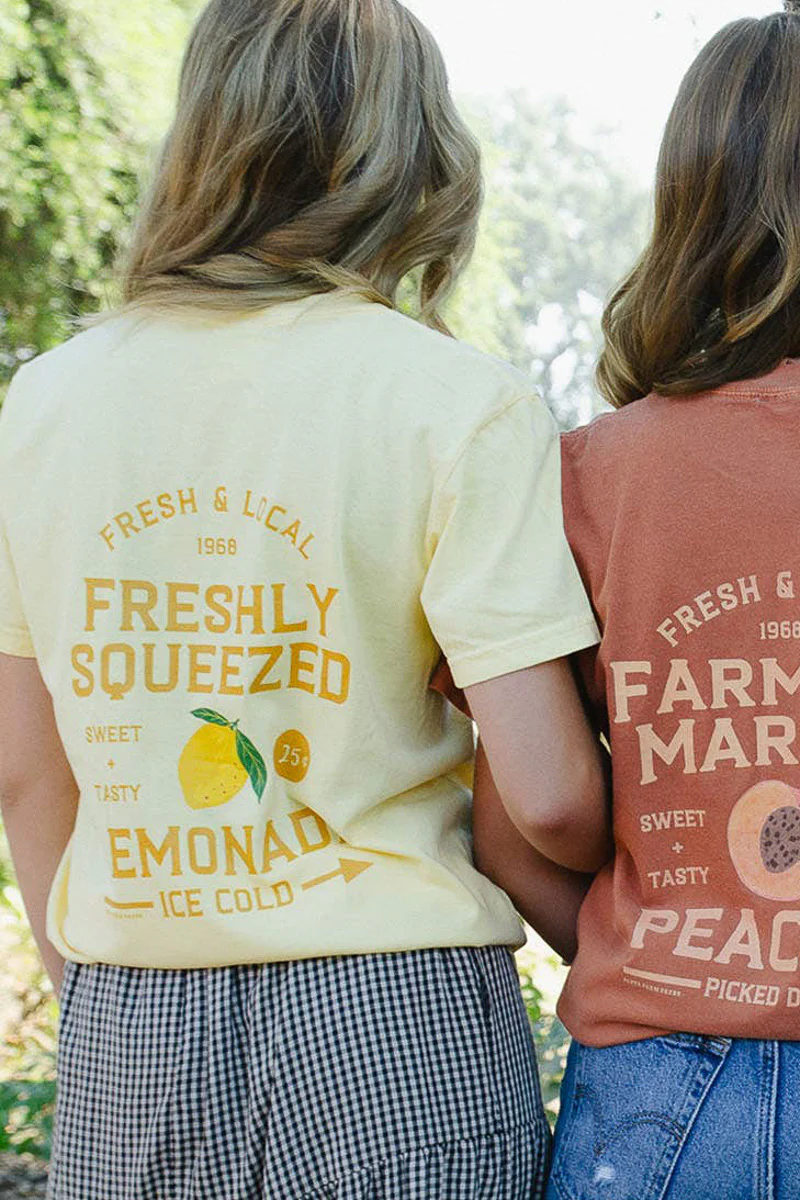 Lemon Farmers Market Tee Large Butter - Image 3