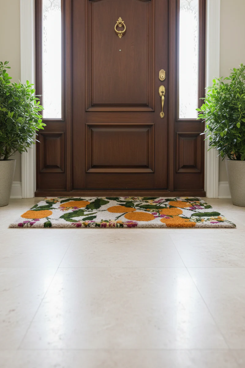 Lemoncello Coir Mat 30"x 17" Yellow Multi