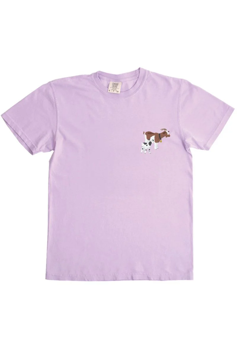 Life Is Better With Goats Tee Large Orchid - Image 4