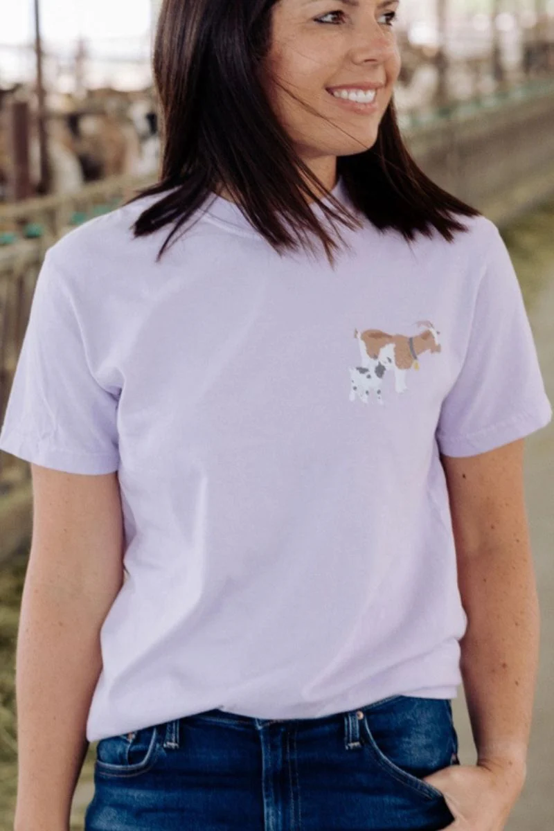 Life Is Better With Goats Tee Medium Orchid - Image 4