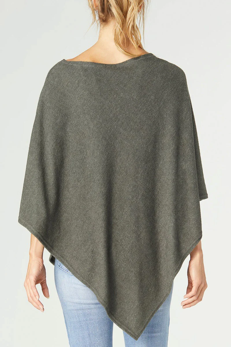 Lightweight Brushed Poncho Green - Image 2