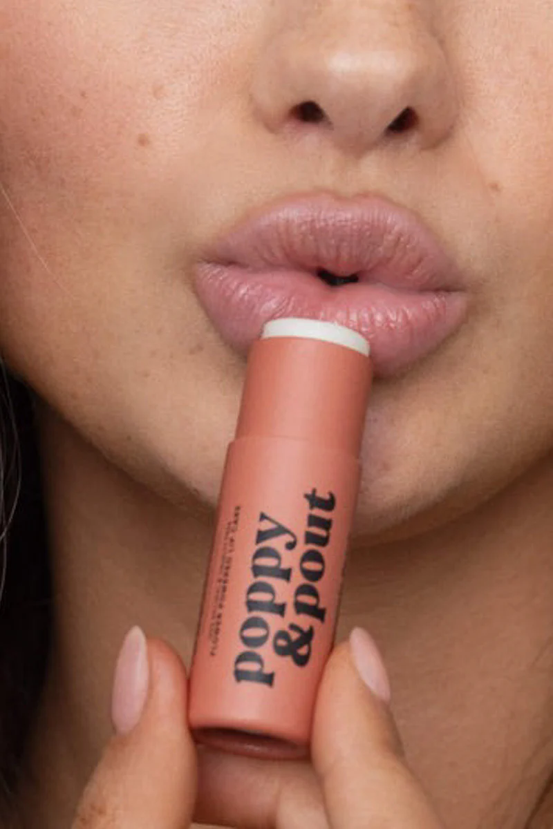 Poppy & Pout Lip Balm Pomegranate Peach - Image 2