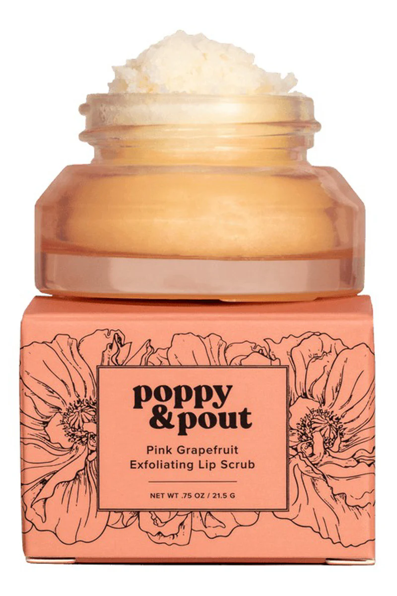 Poppy & Pout Lip Scrub Pink Grapefruit - Image 3