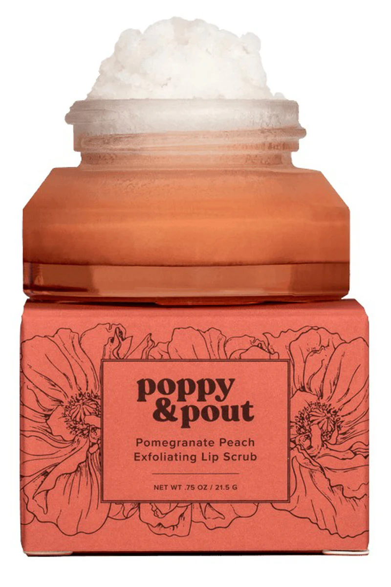 Poppy & Pout Lip Scrub Pomegranate Peach - Image 2