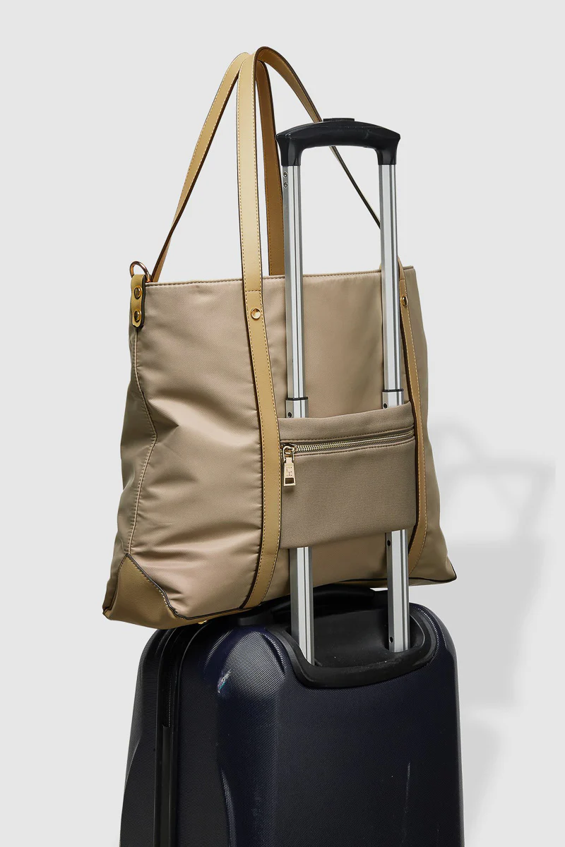 Louenhide Nora Nylon Travel Tote Beige - Image 2