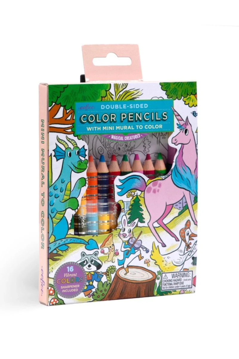 Magical Creatures Biggie Pencils with Fold-Out Mini Mural Bundle