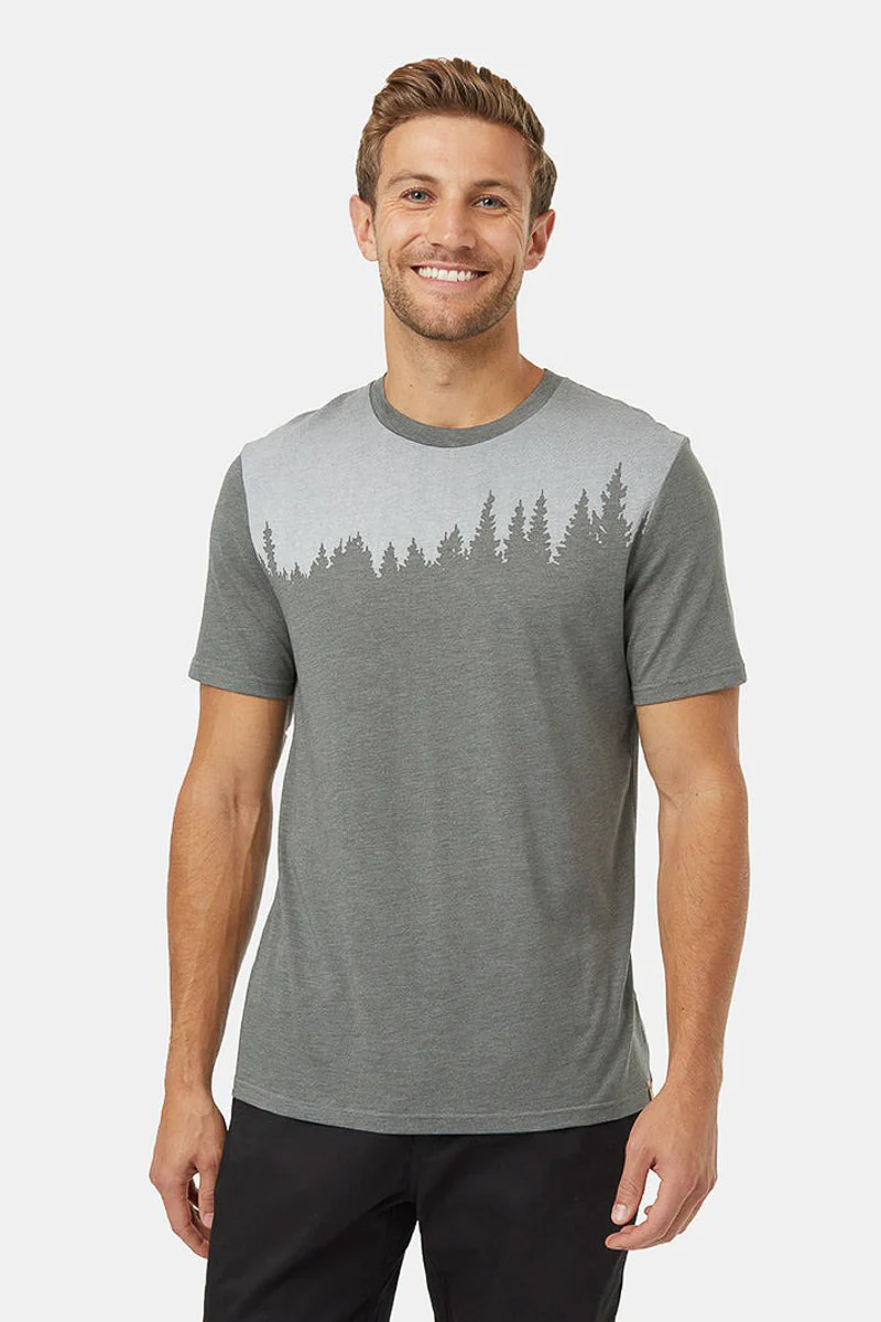 Men T-Shirt Juniper Mineral Heather/White Small - Image 2