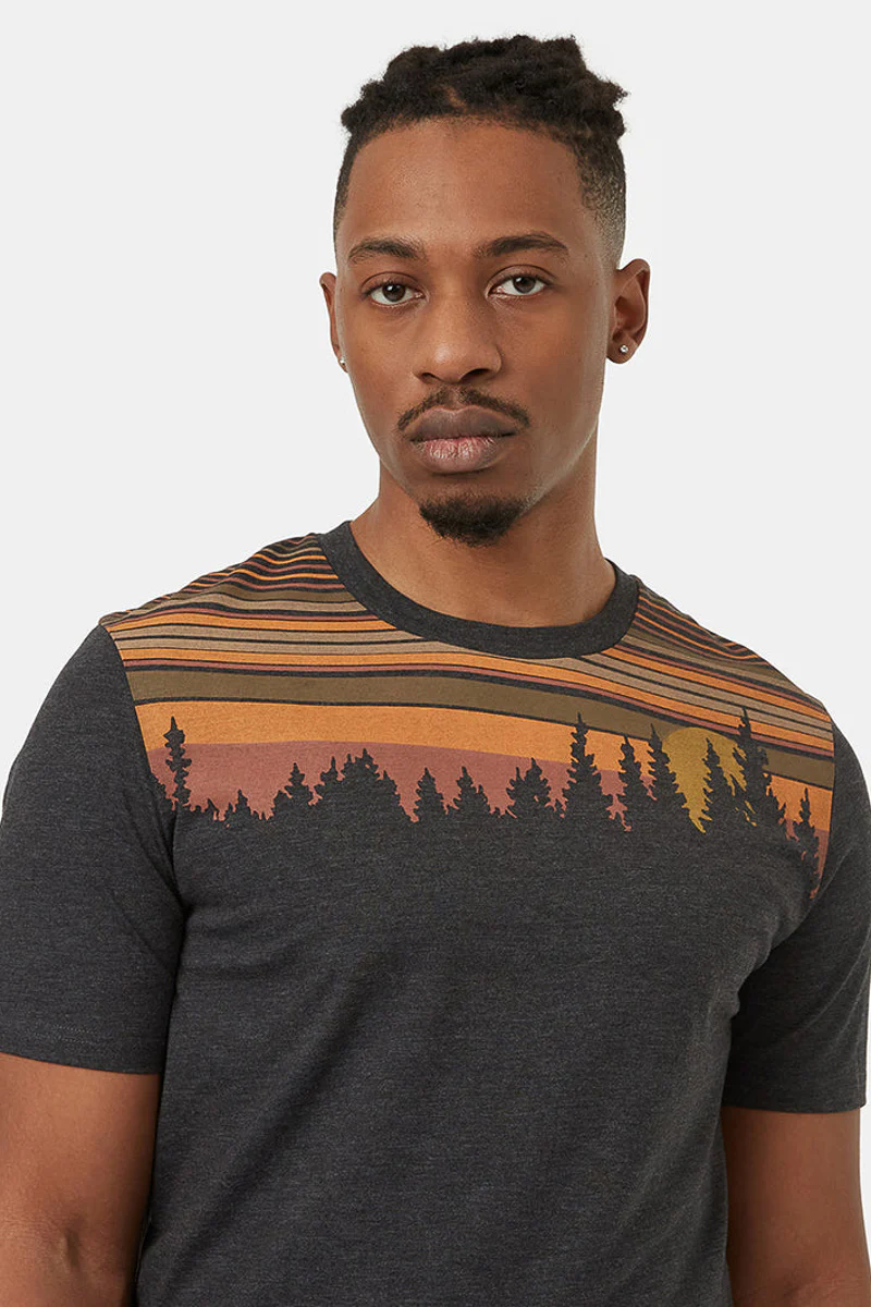 Men T-Shirt Retro Juniper Meteorite Black Heather Extra Large - Image 3