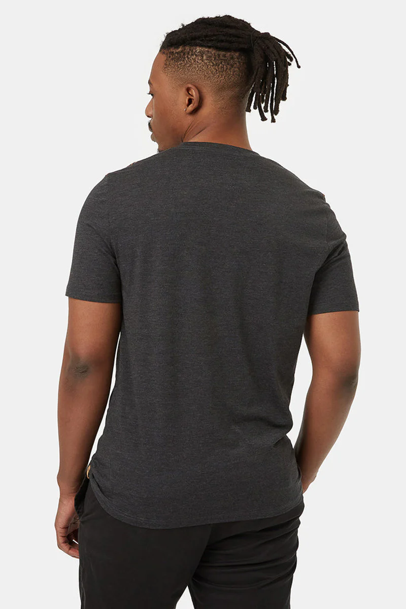 Men T-Shirt Retro Juniper Meteorite Black Heather Medium - Image 2