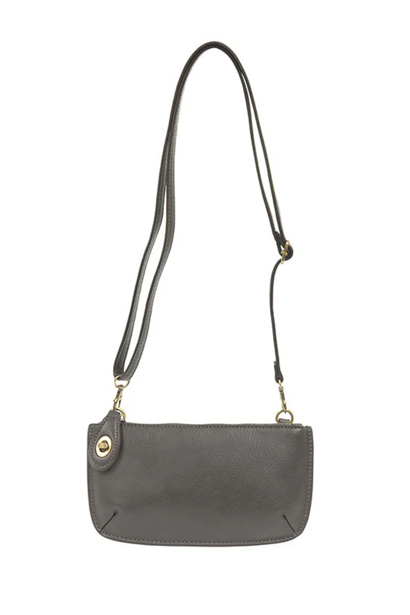 Mini Crossbody Wristlet Clutch Dark Grey