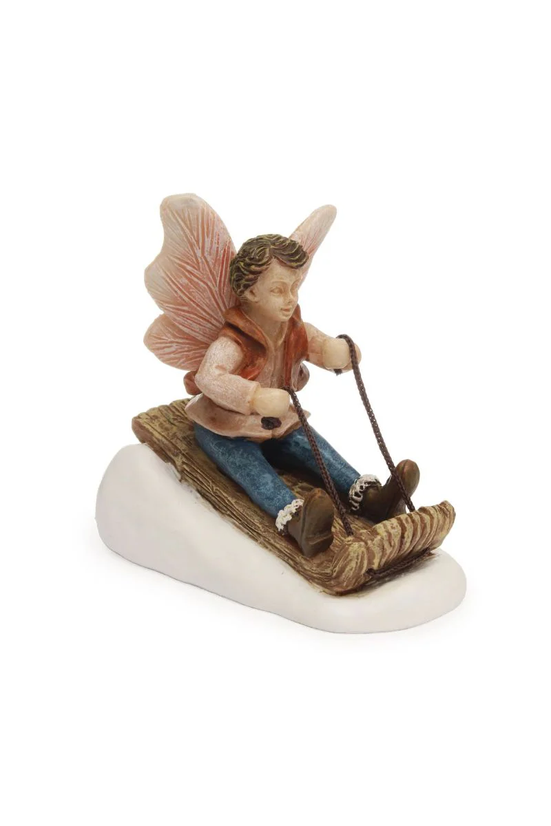 Miniature Garden Toboggan Boy