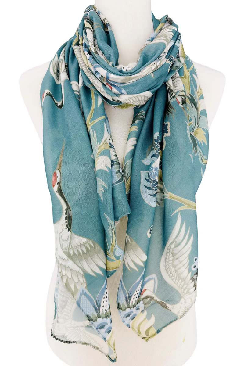 Crane Scarf Aqua/Multi - Image 2