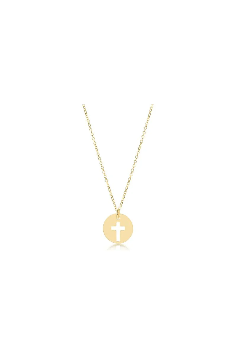 enewton 16" Necklace Gold Blessed Gold Disc