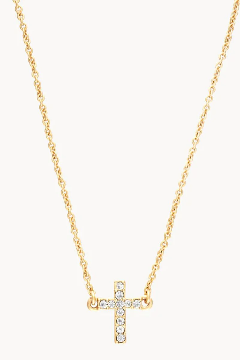 Spartina Sea La Vie Have Faith Cross Necklace Gold - Image 2
