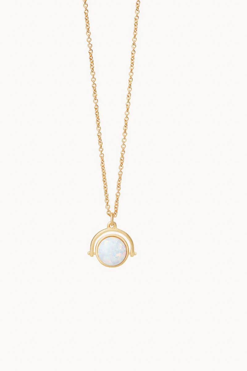 Spartina Sea La Vie To The Moon Back Heart Flip Necklace Gold - Image 2