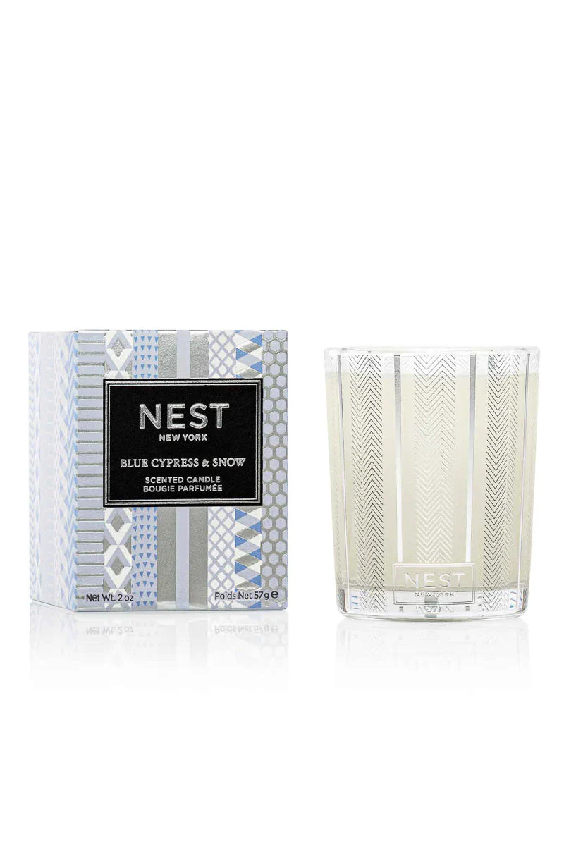 Nest Votive Candle Blue Cypress & Snow