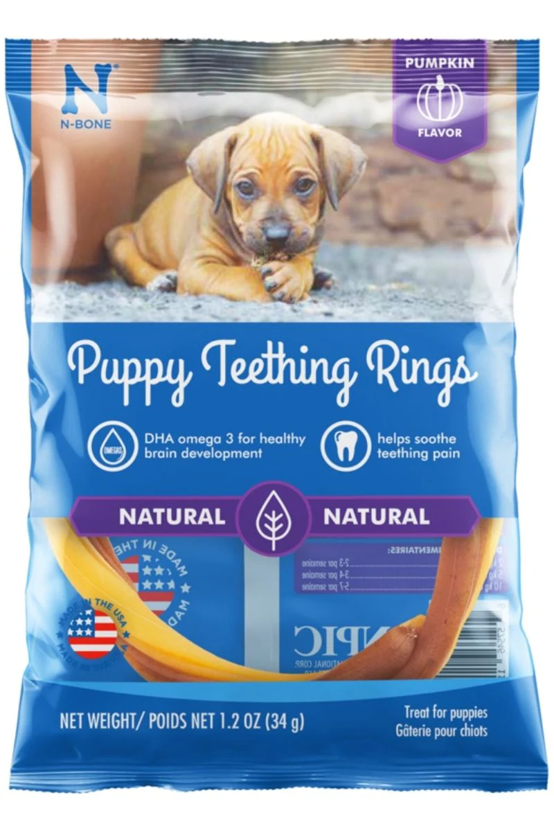 N-Bone Puppy Teething Ring Pumpkin Flavor - Image 2
