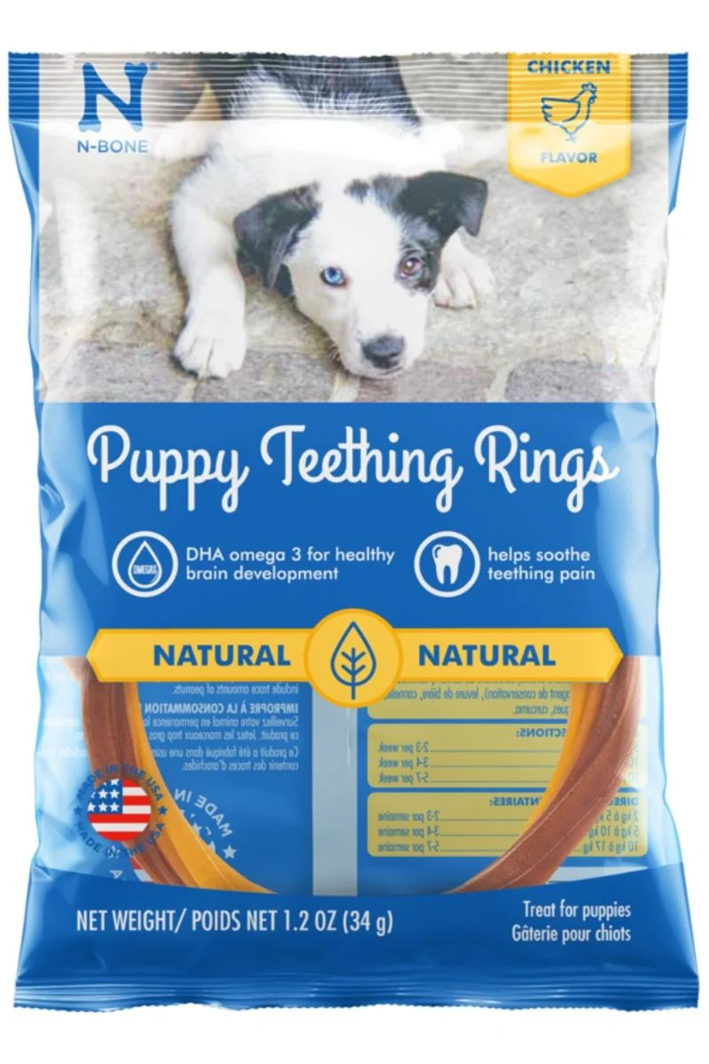 N-Bone Puppy Teething Ring Chicken Flavor - Image 2