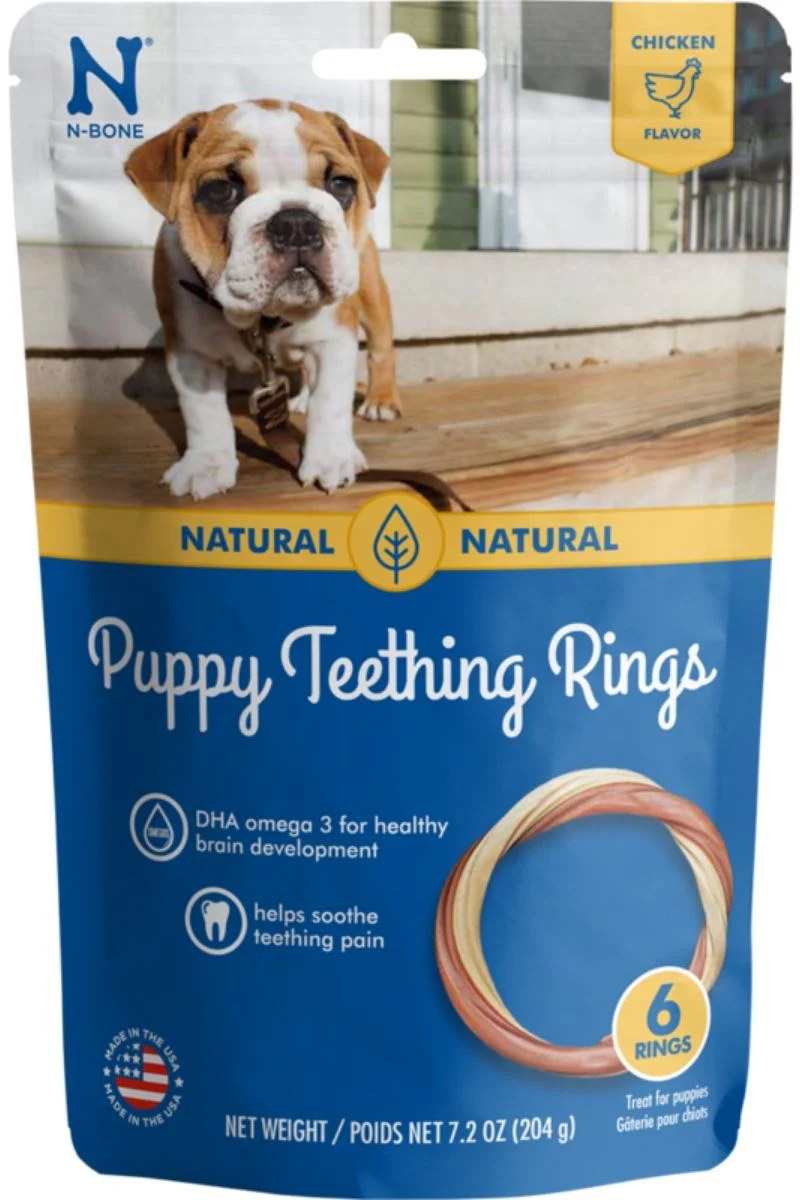 N-Bone Puppy Teething Ring Chicken Flavor 6 pack - Image 2