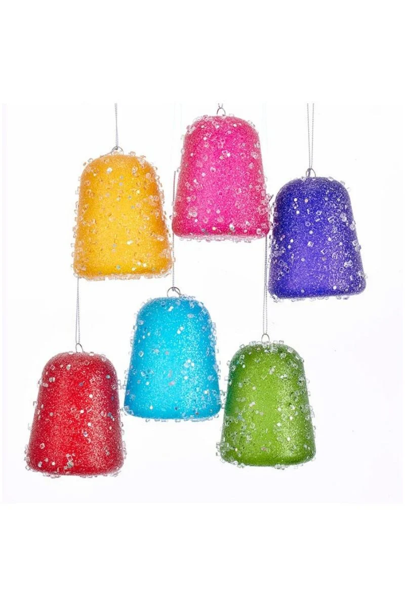 Glittered Gum Drop Ornaments Assorted