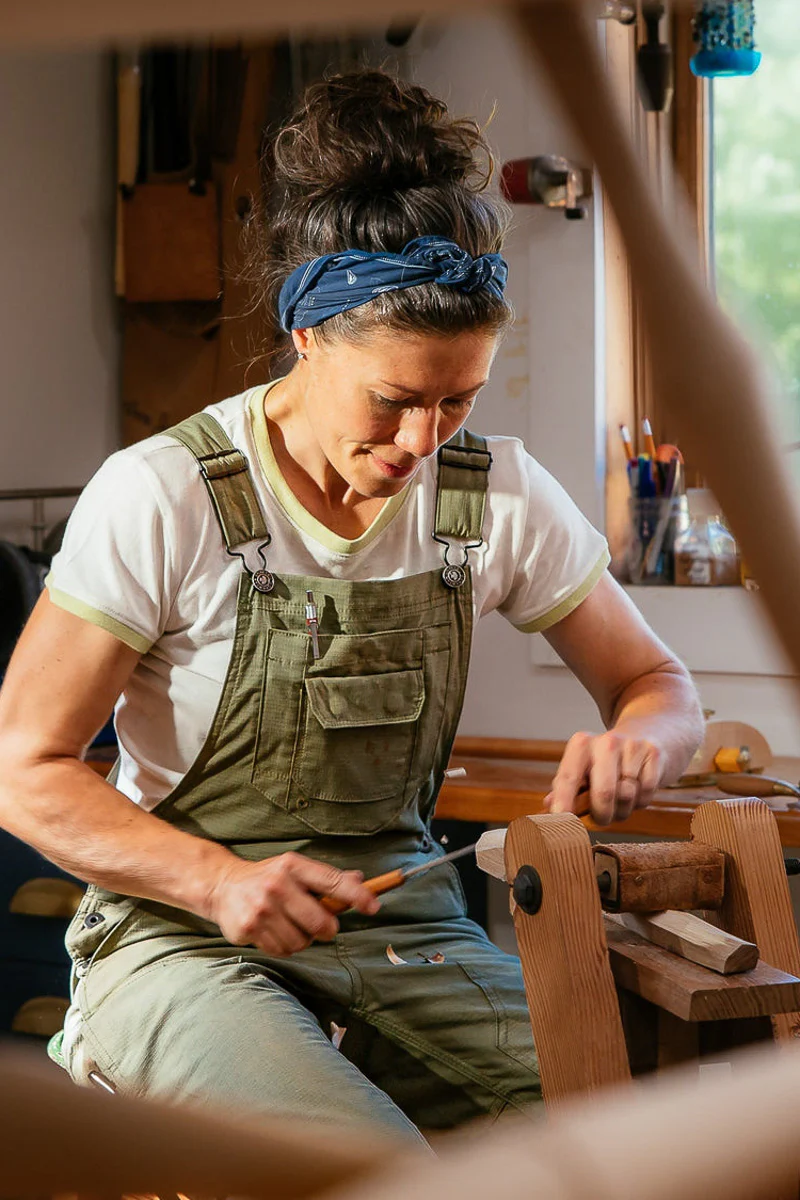 Dovetail Workwear Freshly Overalls in Ultra Light Lichen Green Ripstop 16X30 - Image 2