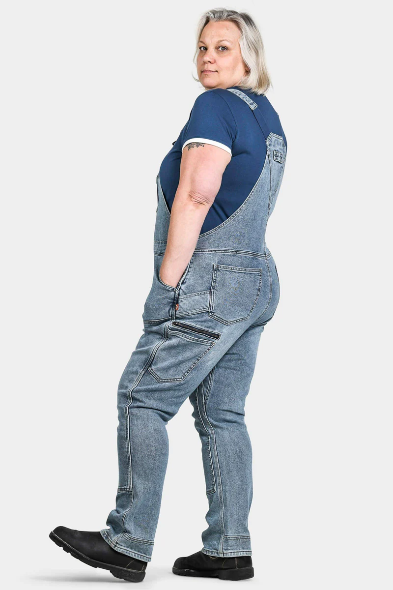 Dovetail Workwear Freshly Overalls in Vintage Indigo Denim 16X30 - Image 2