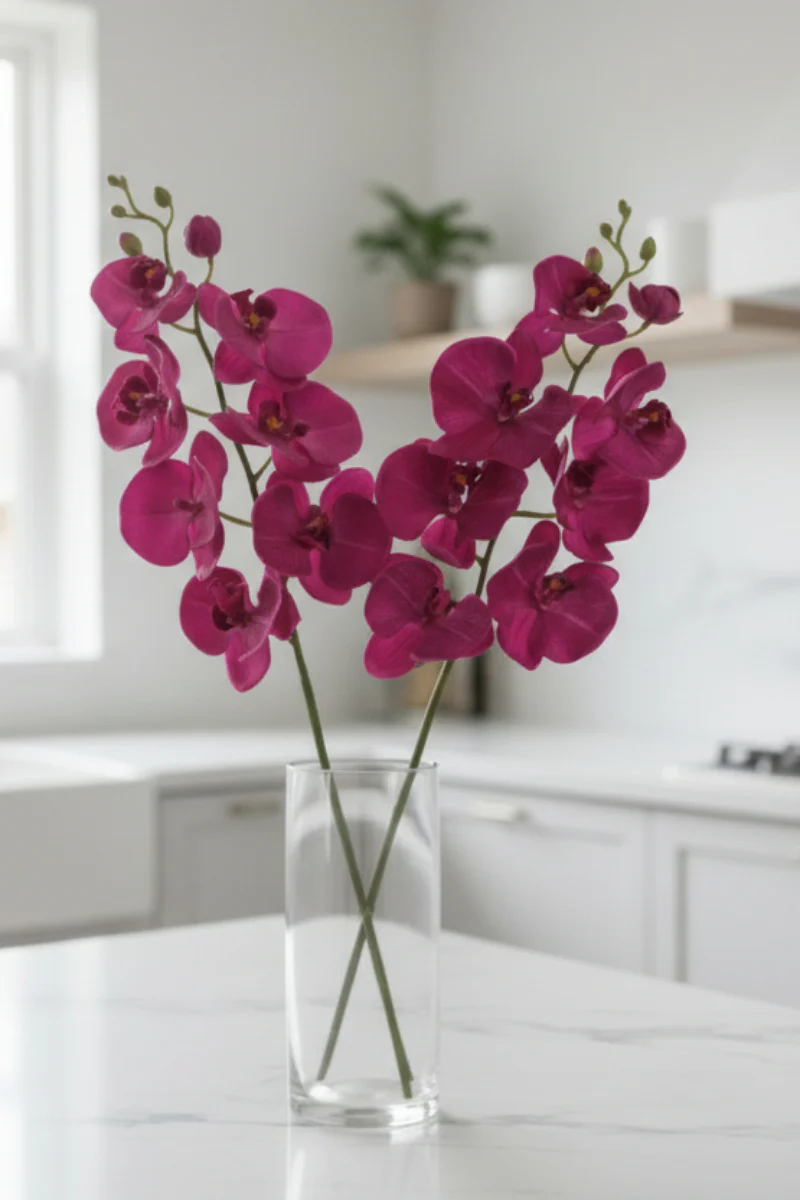 Faux Phalaenopsis Spray 30" Orchid