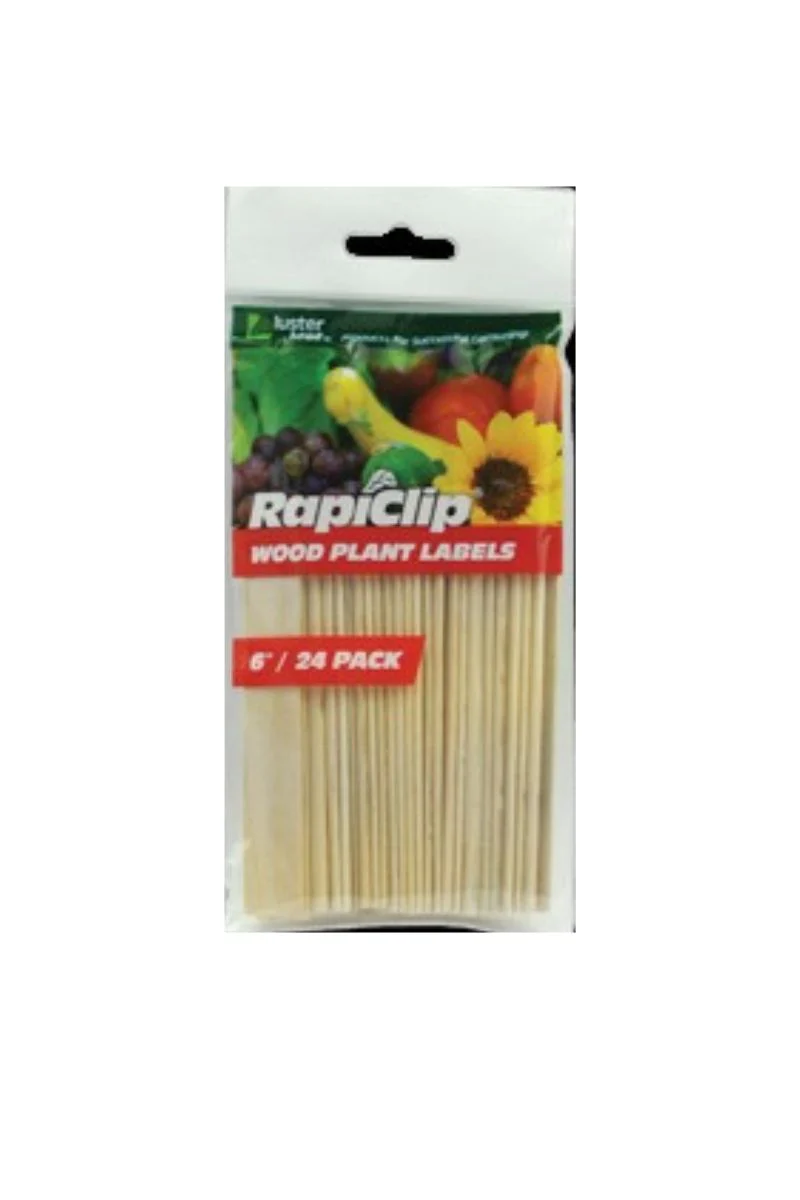 Luster Leaf Rapiclip Wood Plant Labels 6" 24 Pack