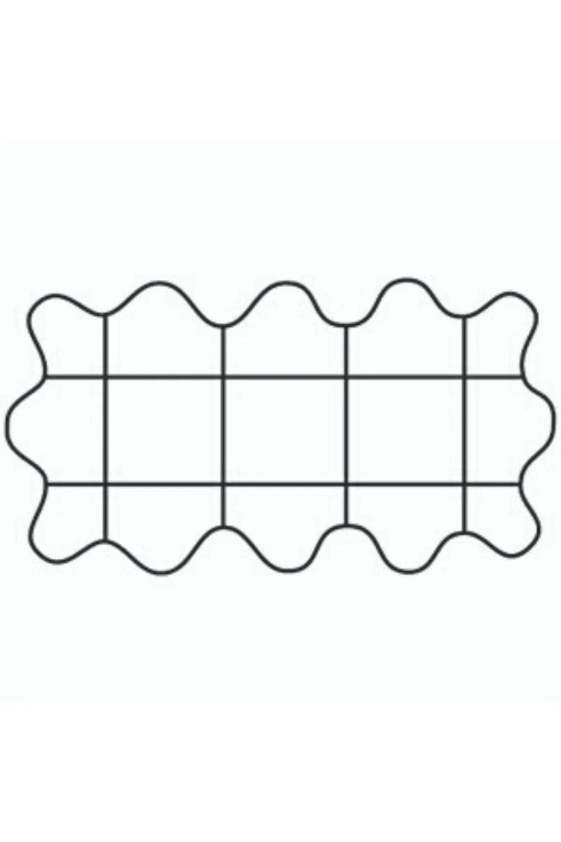 Peacock Support Grid Scalloped 26" x 13"