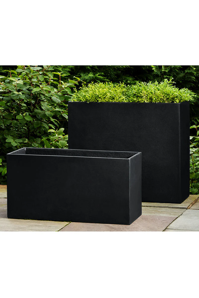 Campania Main Street Planter 31.5" Onyx Black