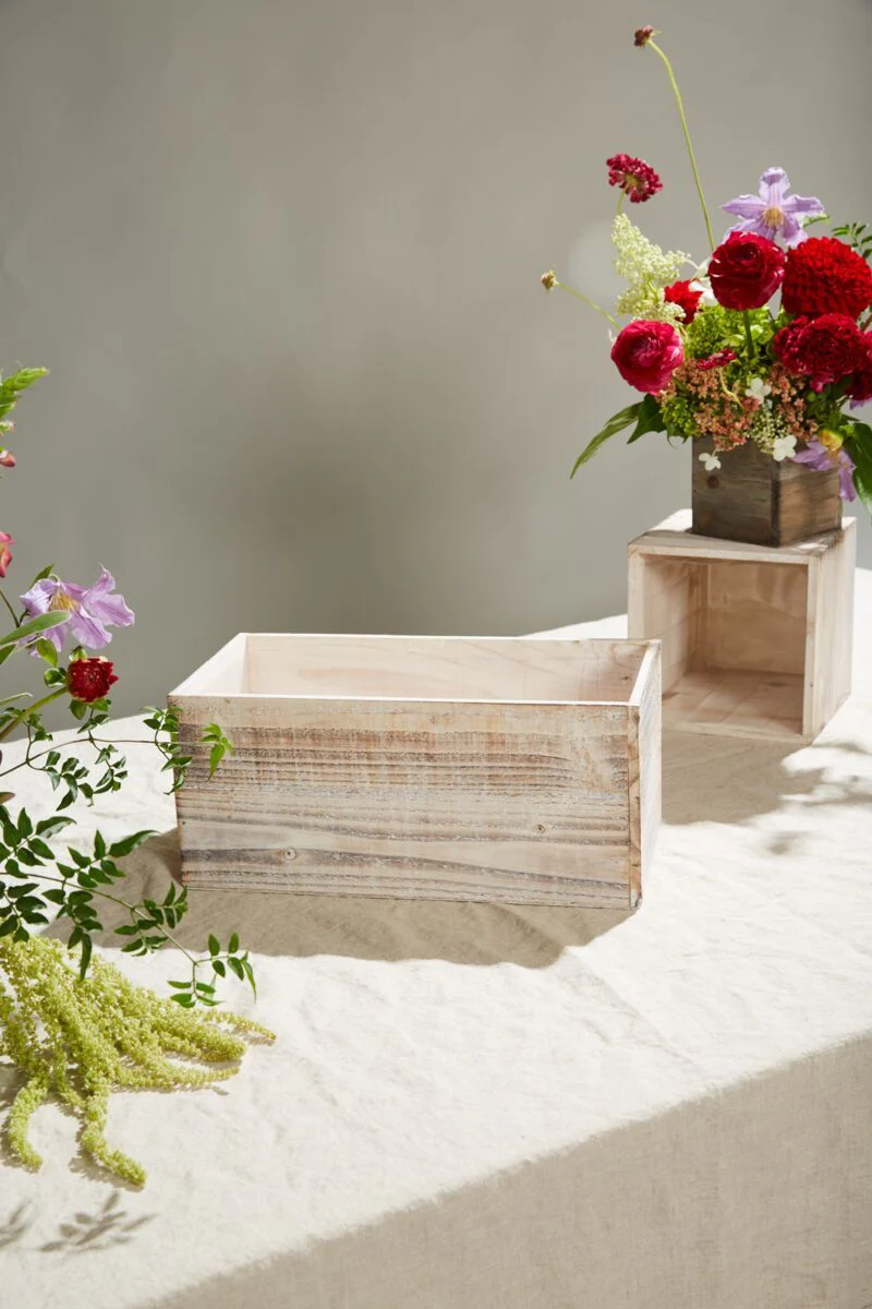 Woodland Planter 13.5"x7"x 6" Whitewash