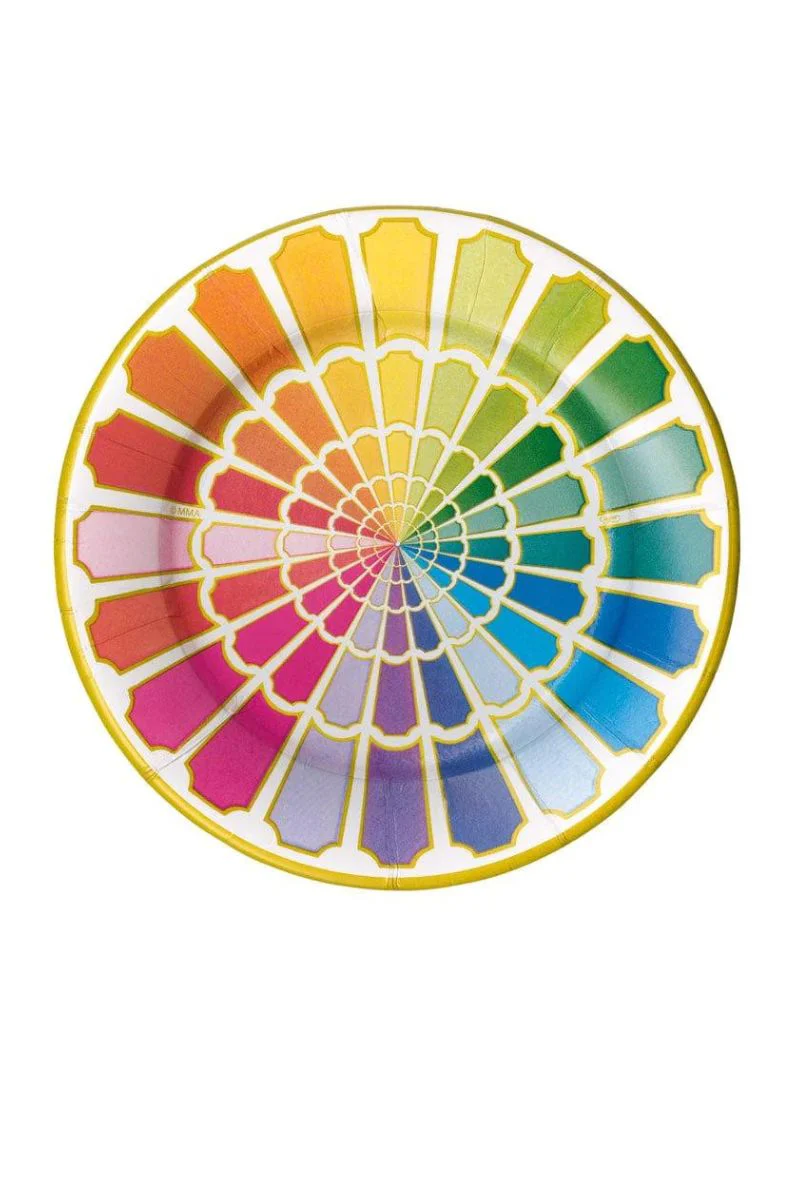 Caspari Color Wheel Paper Salad Plates