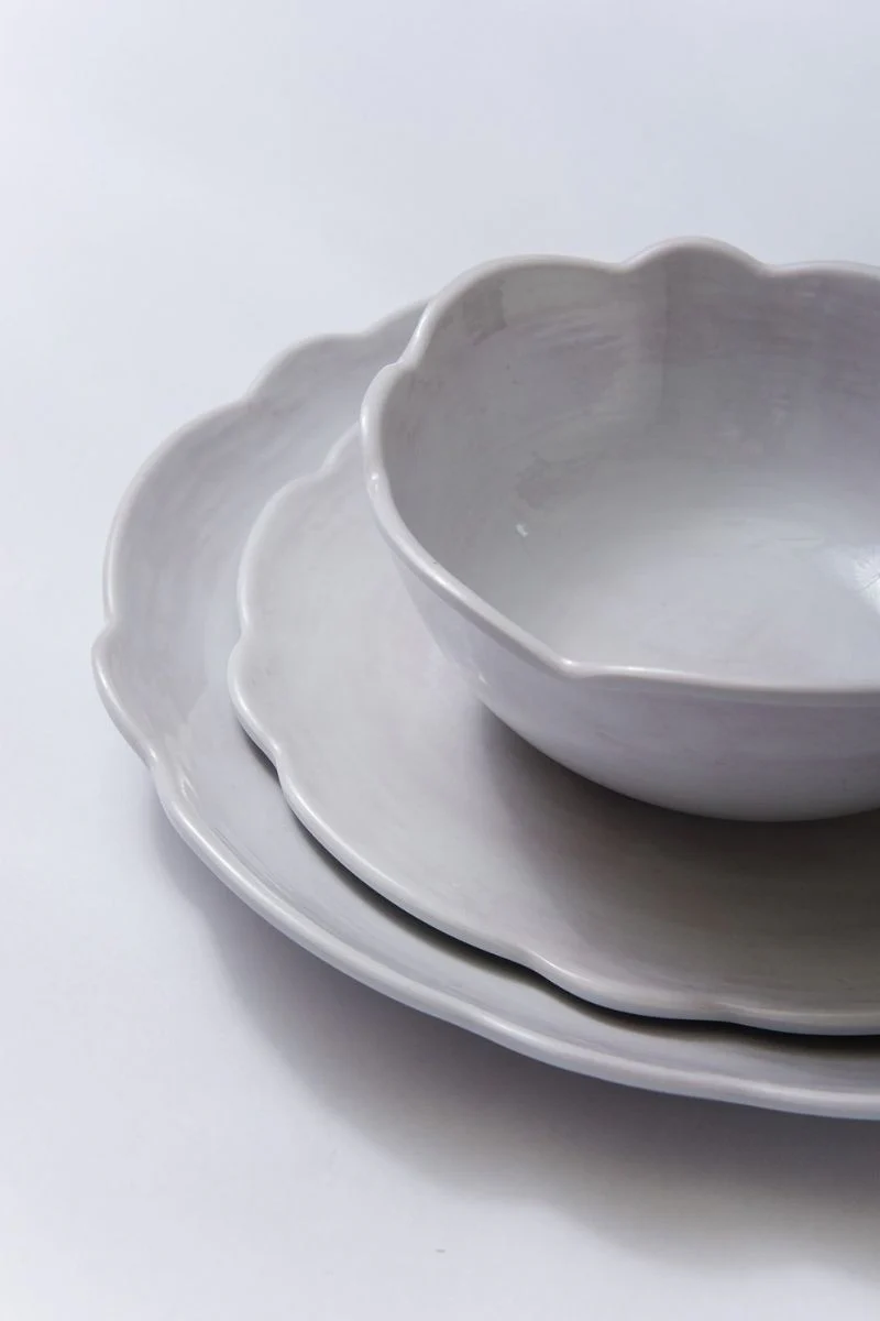 Relish Scalloped Salad Plate Stone